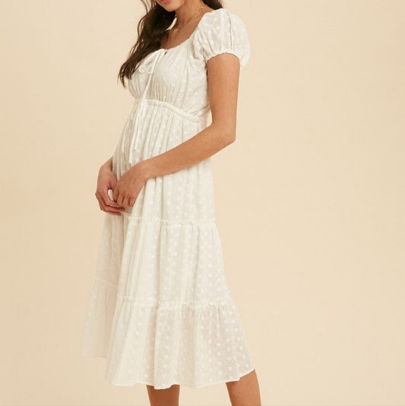 EYELET MIDI DRESS - Picture 5 of 7